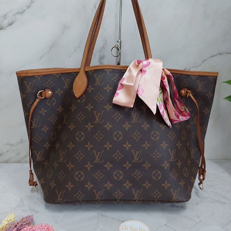 LV Neverfull MM 🎀現品實拍🎀中款 老花 托特包 ~二手約88成新-76