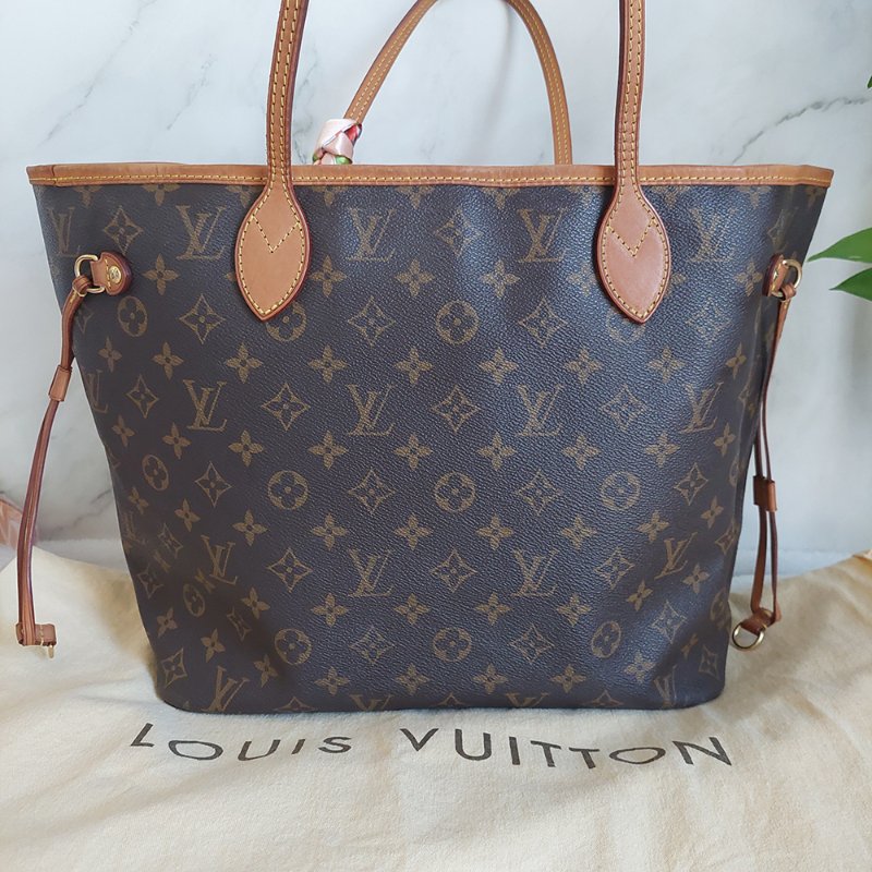 LV Neverfull MM 🎀現品實拍🎀中款 老花 托特包 ~二手約88成新-77