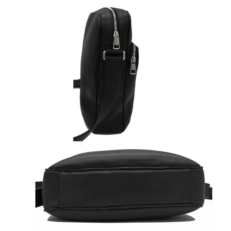 【門市全新現貨】BALLY 壓印LOGO荔枝牛皮斜背包公事包方包(附原廠防塵袋)-1