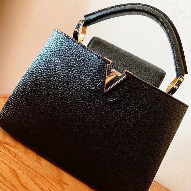 LV黑金牛皮CAPUCINES BB包-0