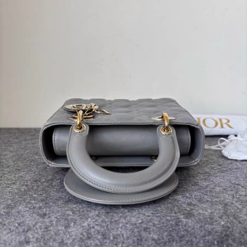 Dior 大象灰 四格 徽章肩帶 戴妃 附件塵袋-4