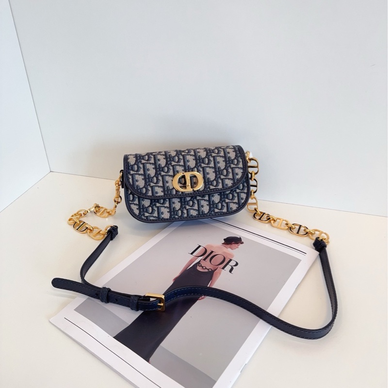 【99新🆕23年】Dior oblique avenue 老花蒙田 CD豬鼻子鏈條包 斜挎包 單肩包小號-0