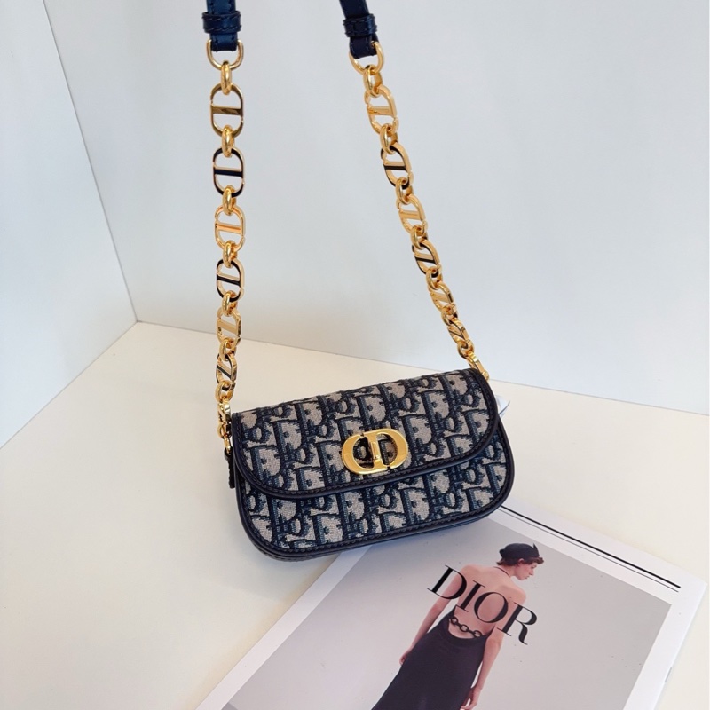 【99新🆕23年】Dior oblique avenue 老花蒙田 CD豬鼻子鏈條包 斜挎包 單肩包小號-5