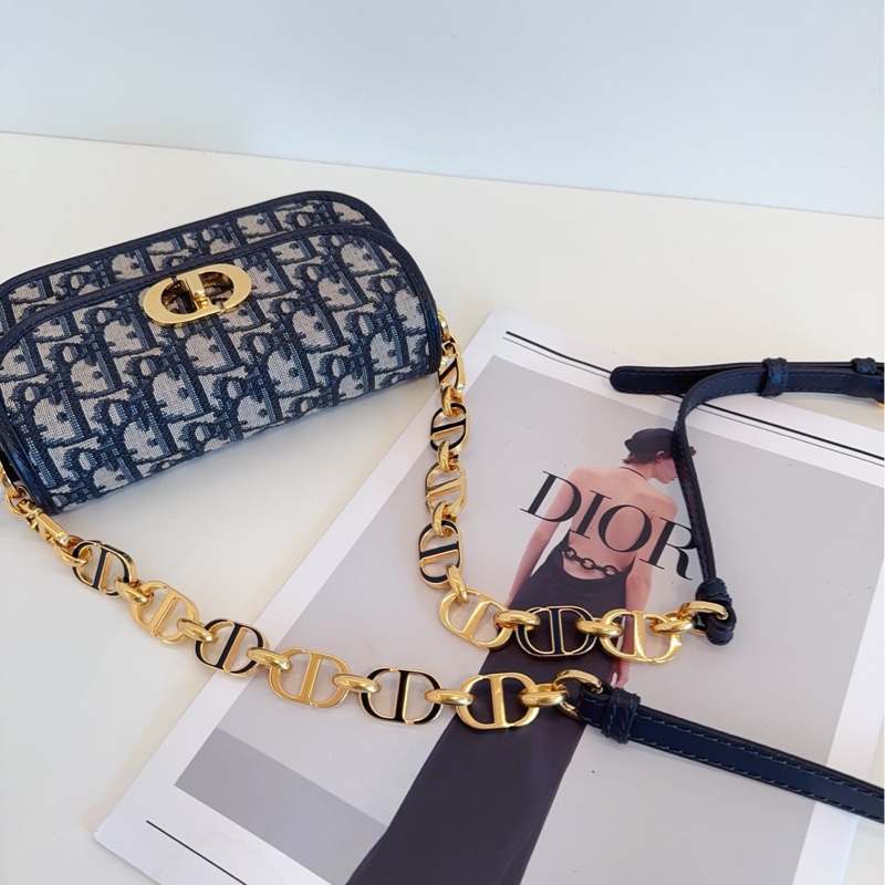 【99新🆕23年】Dior oblique avenue 老花蒙田 CD豬鼻子鏈條包 斜挎包 單肩包小號-6