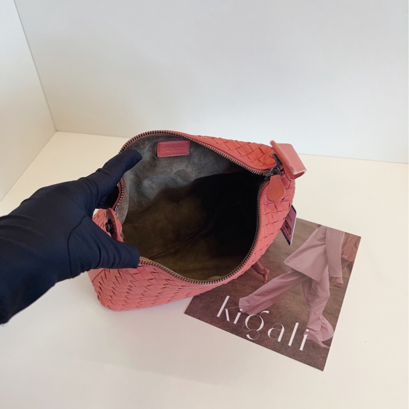 【98新🆕】BV 橘粉色 全皮編織手提hobo 飯盒包 手提包-7