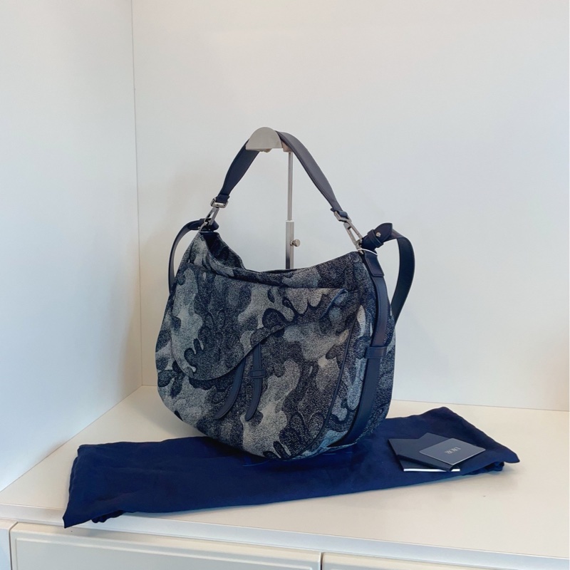 【99新閒置🆕】Dior Peter Doig聯名限量星空丹寧大馬鞍包 斜挎包 單肩包-2