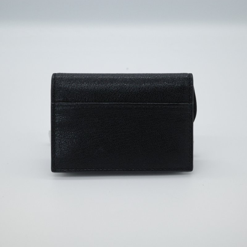 Dior 迪奧 黑色牛皮 金屬D 釦 卡夾 卡包-1