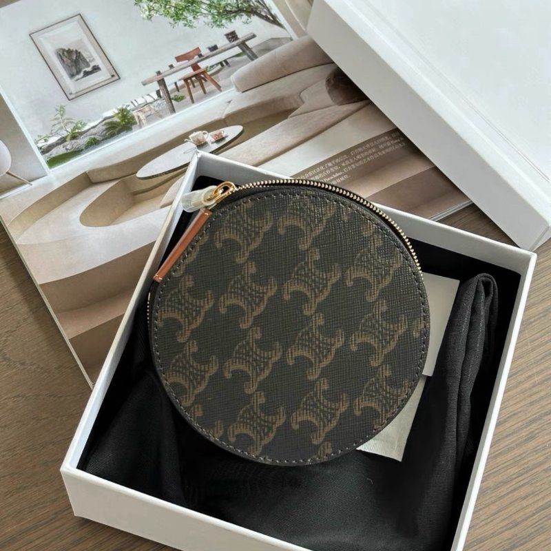 celine 老花圓餅包零錢包迷你首飾盒12×5cm 全新閒置配件塵袋盒子-0