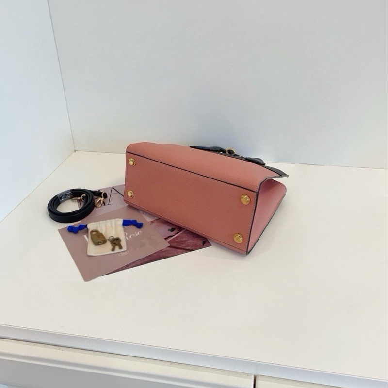 【98新🆕】LV City Steamer木蘭粉拼黑色鎖頭包 小號手提包 斜挎包 單肩包-5