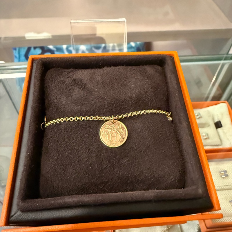Hermes 18K玫瑰金藏書章手鏈/Lx-Libris Bracelet-0