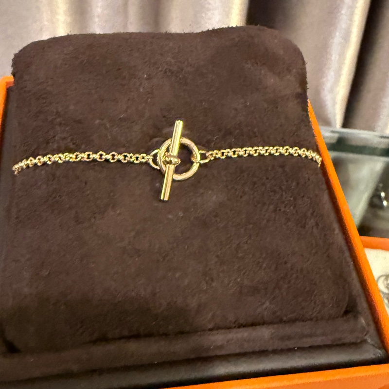 Hermes 18K玫瑰金藏書章手鏈/Lx-Libris Bracelet-1