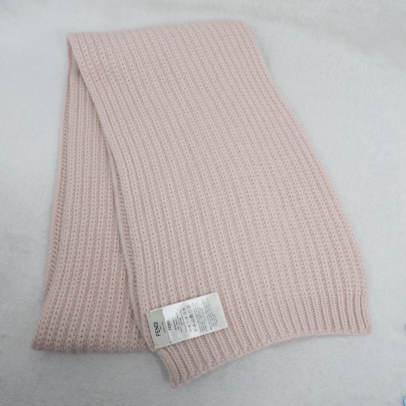 未使用 FENDI 粉紅色針織圍巾-4