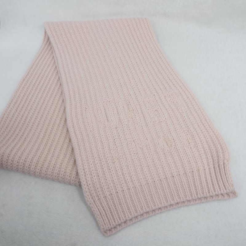 未使用 FENDI 粉紅色針織圍巾-6