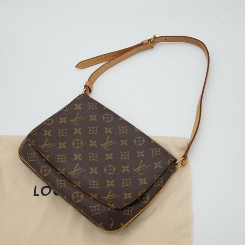 Louis Vuitton 路易威登 經典花紋 翻蓋吸釦 橫版 單肩包 斜挎包 王菲包