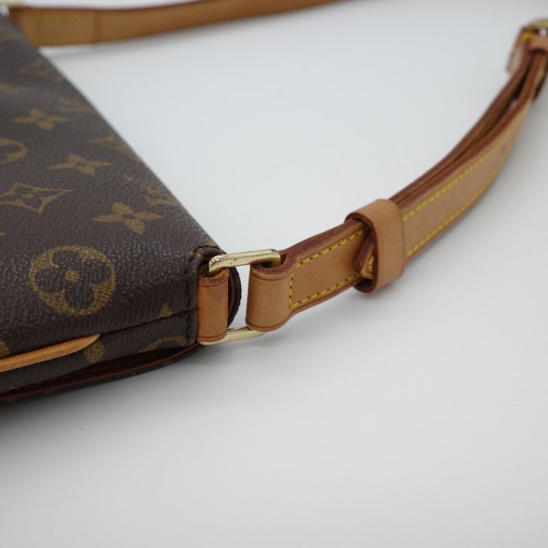 Louis Vuitton 路易威登 經典花紋 翻蓋吸釦 橫版 單肩包 斜挎包 王菲包-12