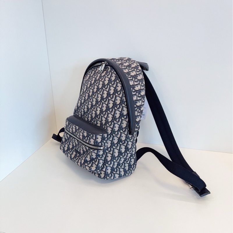 【閒置🆕】Dior Oblique rider 藍色老花 帆布拼皮 雙肩包 背包-2