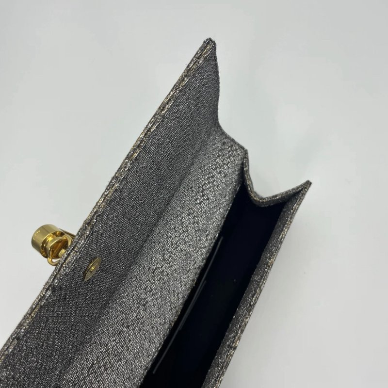 YSL金銀亮片 kate流蘇手拿晚宴包28*5*5.5 98新配件塵袋-1