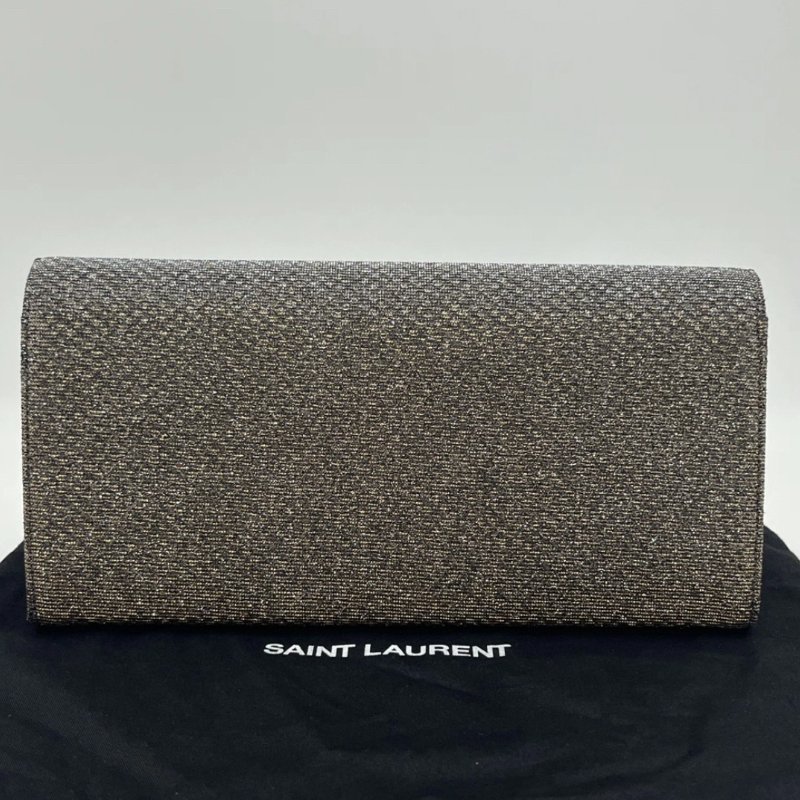 YSL金銀亮片 kate流蘇手拿晚宴包28*5*5.5 98新配件塵袋-5