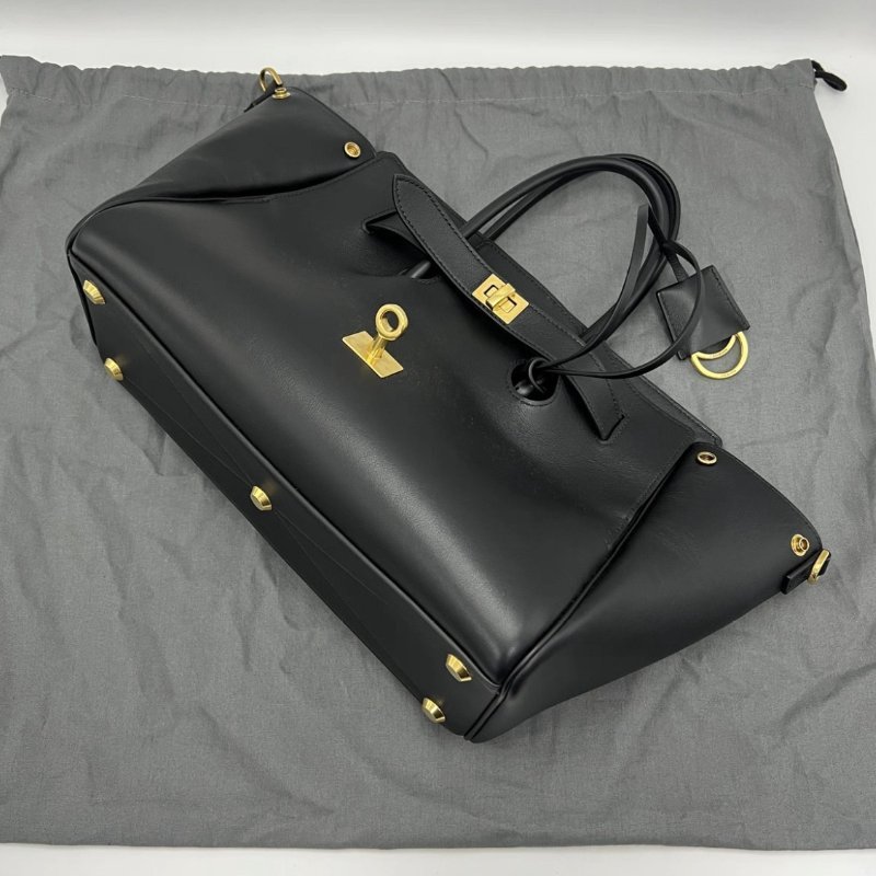 BALENCIAGA Bel Air黑金手提斜背包30*21*12 全新閒置配件塵袋-1