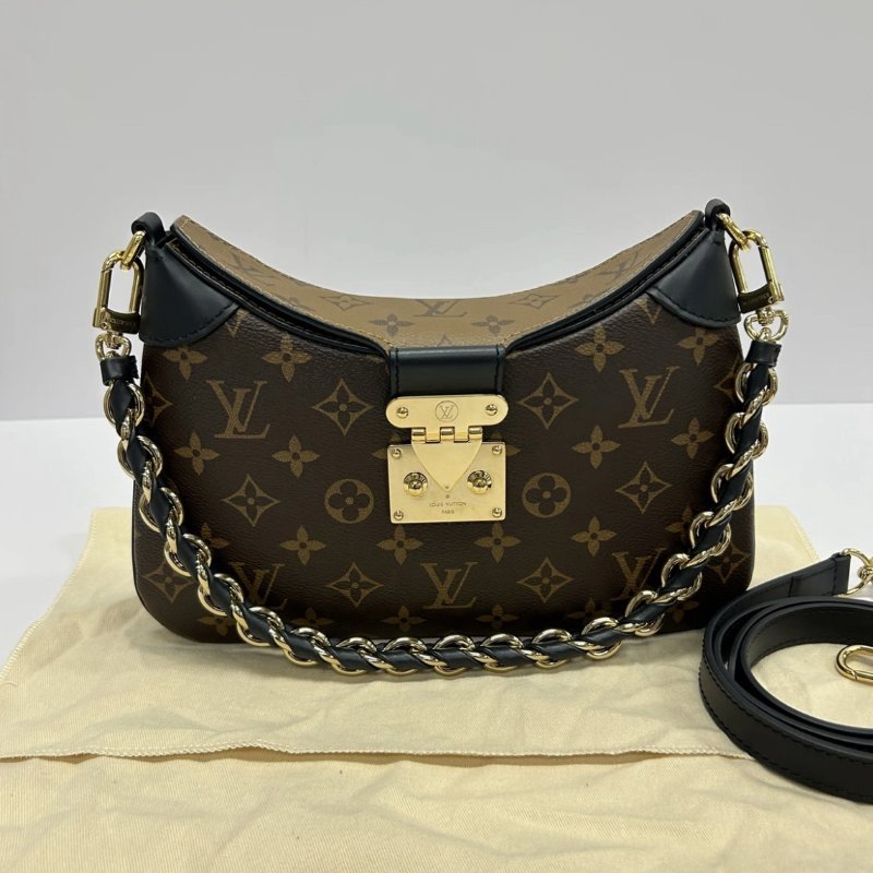 LV Twinny老花手提肩背斜背包芯片款 29*19*9 98新配件塵袋-0