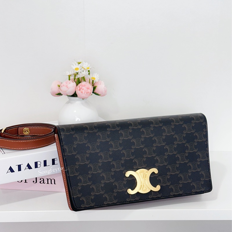 Celine 經典 凱旋門 信封腋下包-0