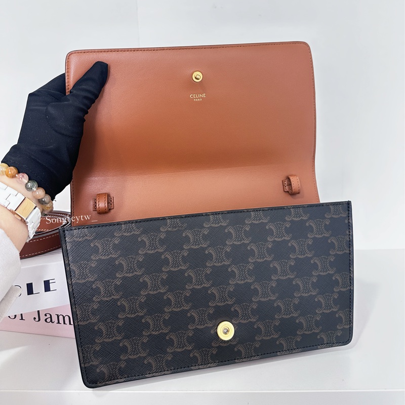 Celine 經典 凱旋門 信封腋下包-3
