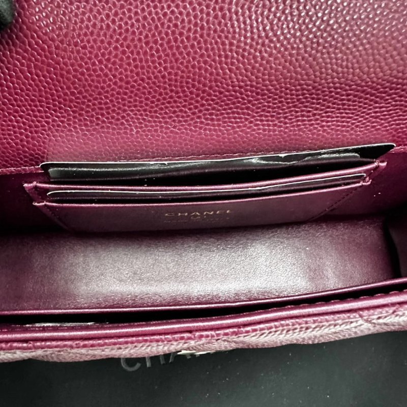 CHANEL 酒紅色25S交叉手柄Kelly肩背斜背包 19*10*5 全新閒置配件盒子塵袋-1