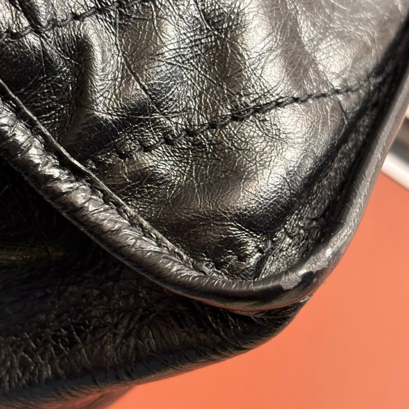 ::Saint Laurent:: YSL 聖羅蘭 皮革黑LOGO 霧銀鍊揉製小牛皮翻蓋斜背包 NIKI MM 中款-14