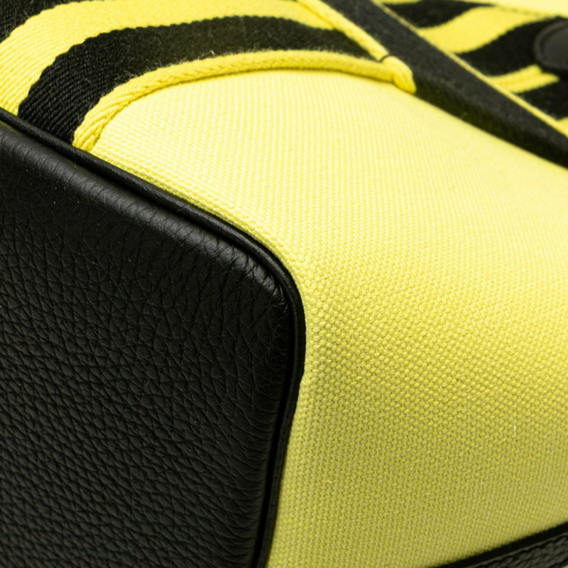 愛馬仕 Pur Sangle 手提包 黃黑帆布 Taurillon Clemence 女士款-3