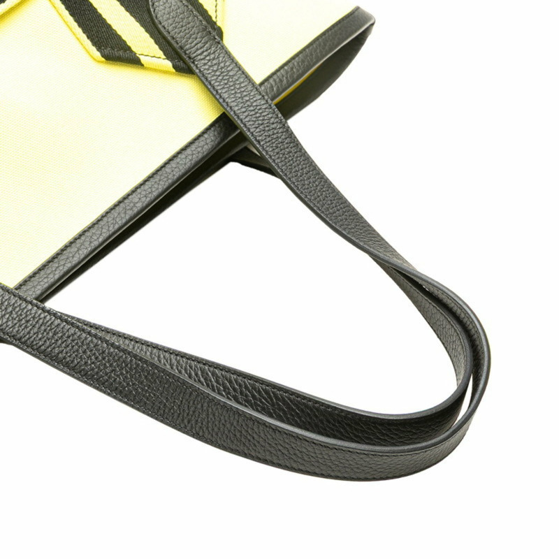 愛馬仕 Pur Sangle 手提包 黃黑帆布 Taurillon Clemence 女士款-4