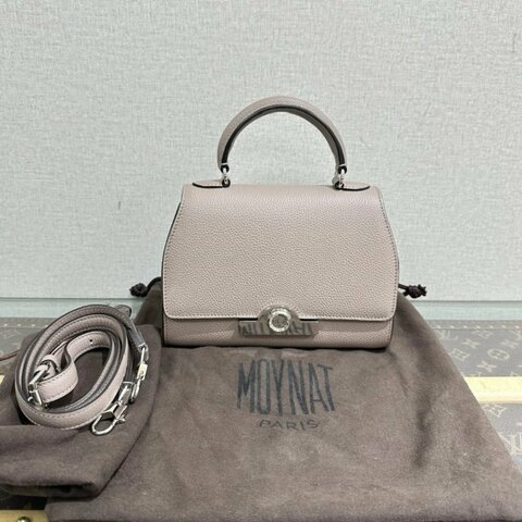 MOYNAT 藕粉色Pejane手提肩背斜背包20*21*8 98新配件塵袋