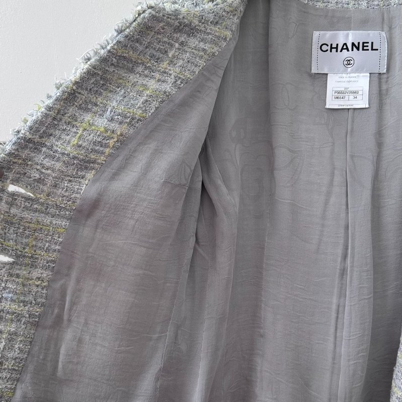 Chanel 粗花呢外套 34碼 98新配件衣架塵袋-6
