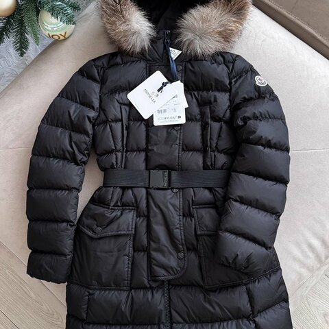 MONCLER Khloe 狐狸毛羽絨外套 0碼 全新帶吊牌
