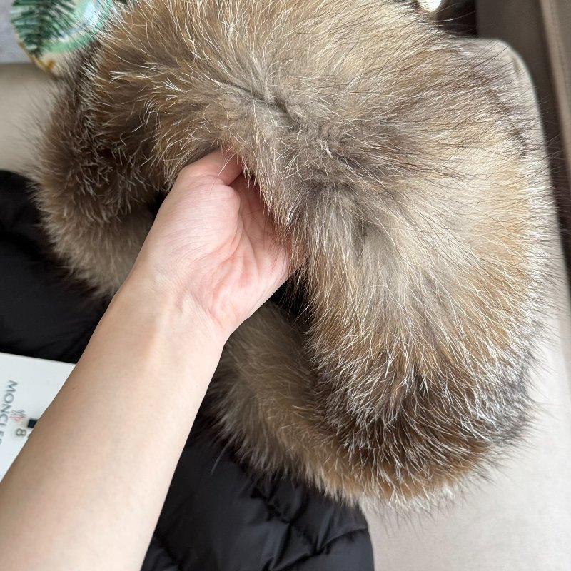 MONCLER Khloe 狐狸毛羽絨外套 0碼 全新帶吊牌-3
