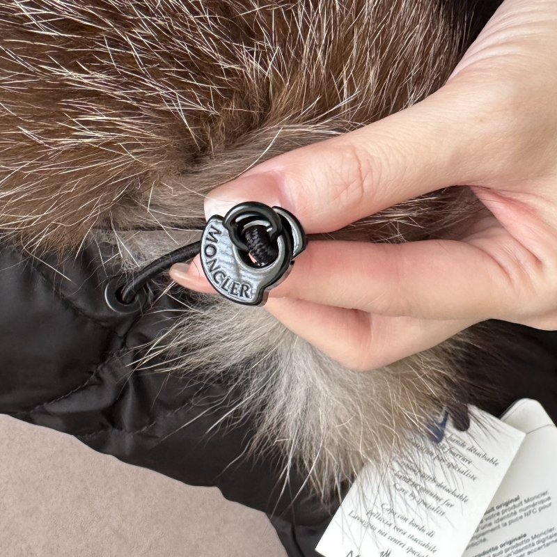 MONCLER Khloe 狐狸毛羽絨外套 0碼 全新帶吊牌-7