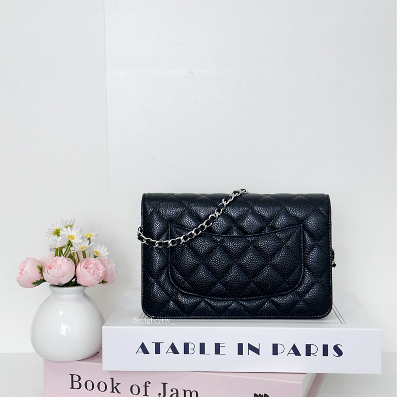 Chanel 經典款 魚子醬WOC-黑銀-2