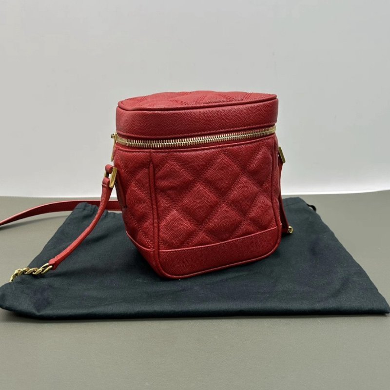 YSL Vanity紅金 化妝盒子肩背斜背包15*17*9 98新配件塵袋-1