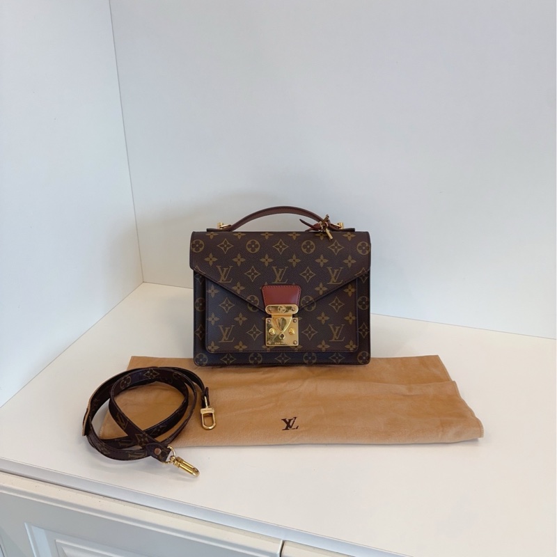 【98新🆕】LV Monceau 經典老花蒙梭郵差包手提包 斜挎包 單肩包-0