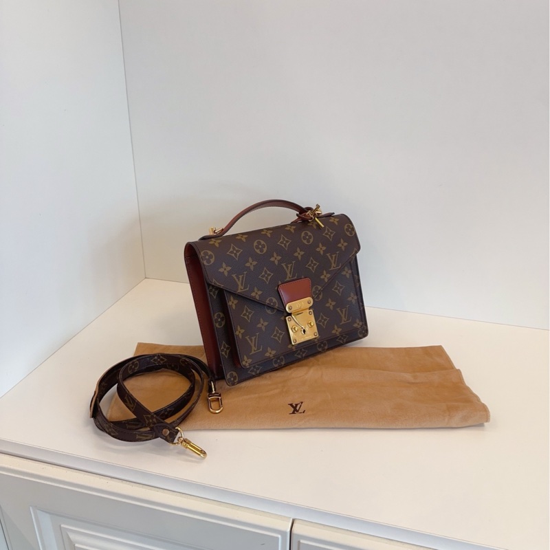 【98新🆕】LV Monceau 經典老花蒙梭郵差包手提包 斜挎包 單肩包-3