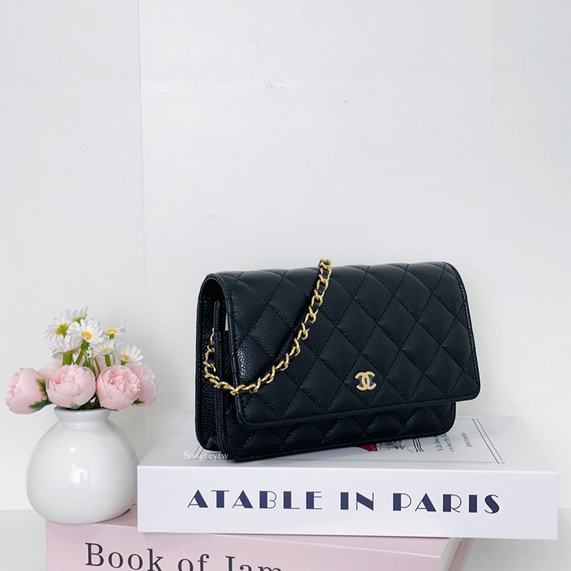 Chanel 經典款 魚子醬WOC-黑金-1