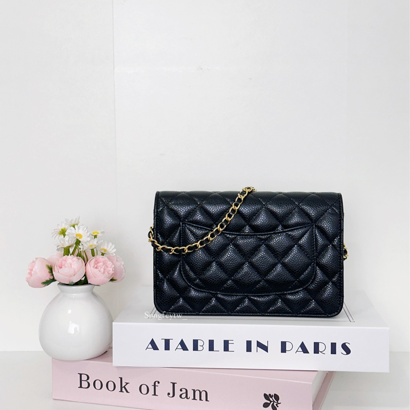 Chanel 經典款 魚子醬WOC-黑金-2