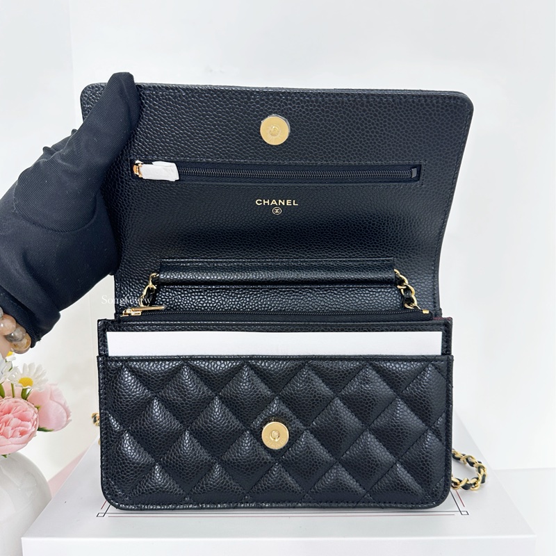 Chanel 經典款 魚子醬WOC-黑金-4