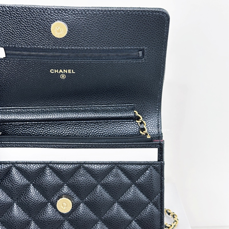 Chanel 經典款 魚子醬WOC-黑金-5