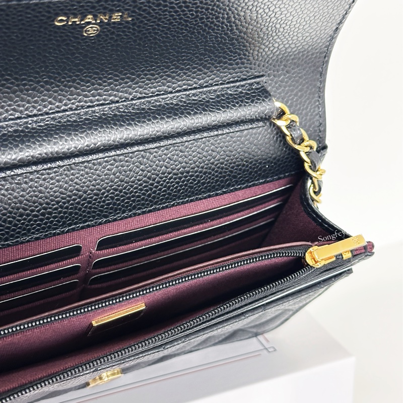 Chanel 經典款 魚子醬WOC-黑金-7