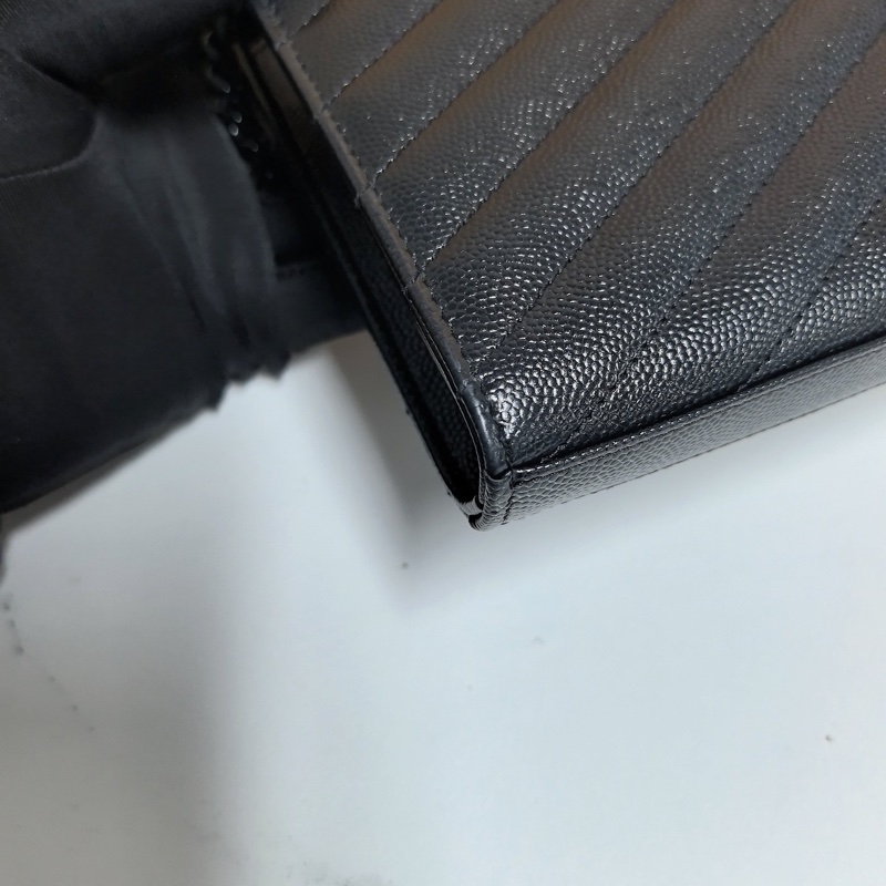 YSL so black魚子醬牛皮 鏈條信封包 約22cm-14