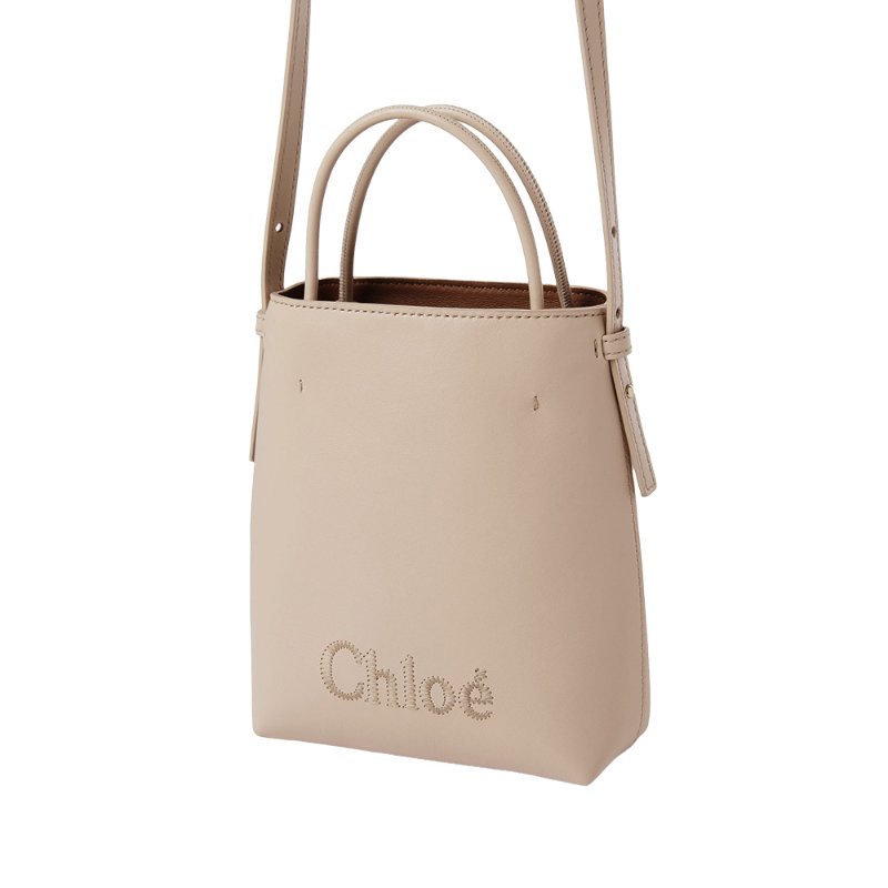 Chloe Sense Micro Tote Bag for Women in Cement Pink-CHC23UP873I10-6J5-1