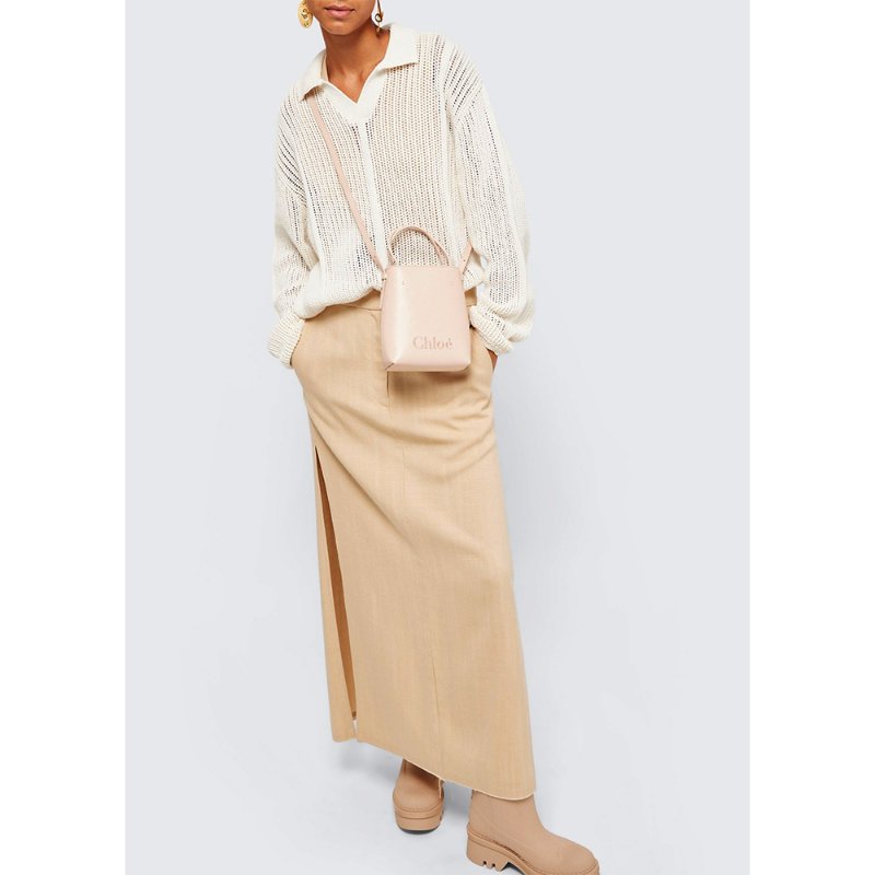 Chloe Sense Micro Tote Bag for Women in Cement Pink-CHC23UP873I10-6J5-5