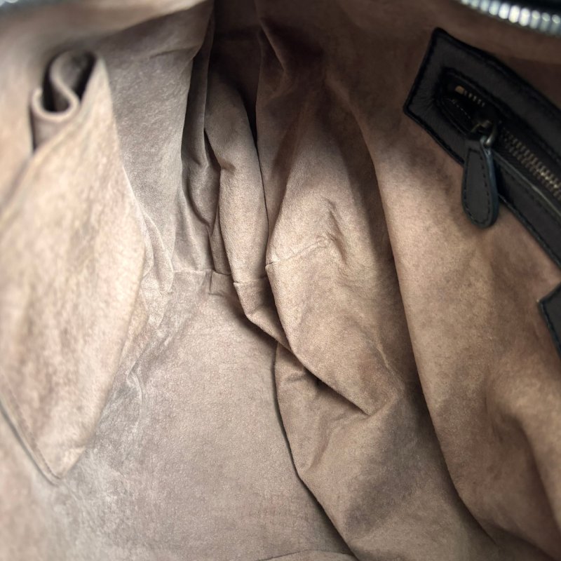 ::Bottega Veneta:: BV 黑色皮革編織手提包 腋下包 和尚包 HOBO-24