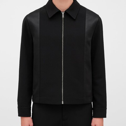 Jil Sander 黑色 拉鍊雙排 絲質內裡 拉鍊夾克 J21DL0247｜專櫃 83,200