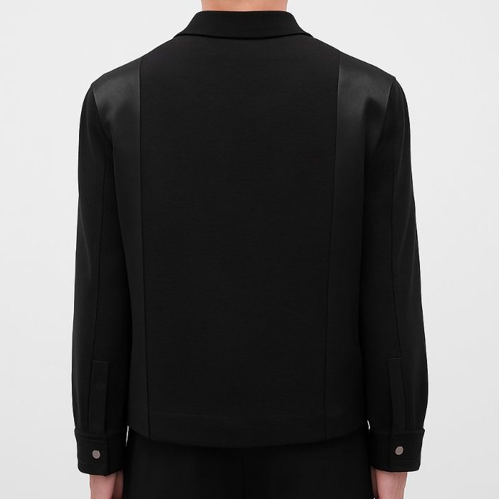 Jil Sander 黑色 拉鍊雙排 絲質內裡 拉鍊夾克 J21DL0247|專櫃 83,200-3